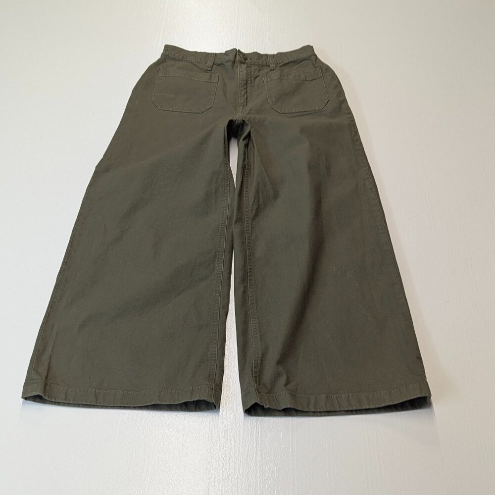 Point Sur Size 26 Wide Leg Crop in Olive Drab